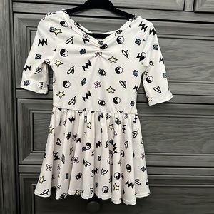 Brand New Dot Dot Smile White Dress, 12-24 months!